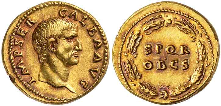Rzym starożytny - numizmatyka rzymska - obrazy - 5806386219_8fd65e9baf_b. Aureus Serwiusza Suplicjusza Galby.jpg