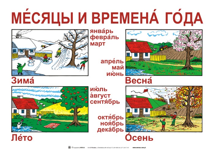 Język Rosyjski - 20 Miesiace i pory roku ros.jpg